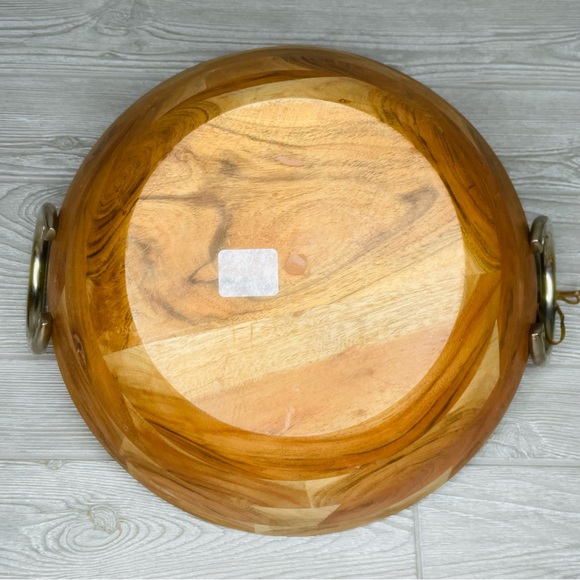 Natural wood hand carved in India wooden large fruit bowl decorative bowl wood - Picture 15 of 15